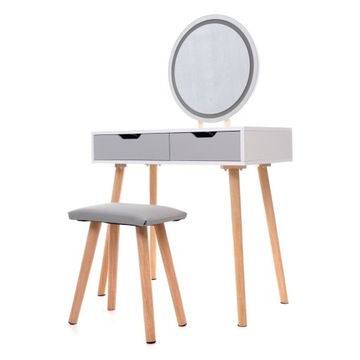 SCANDI 03 Туалетный столик в скандинавском стиле со светодиодным зеркалом