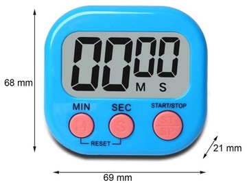 MINUTNIK CYFROWY TIMER STOPER LCD MAGNES JS-118 n