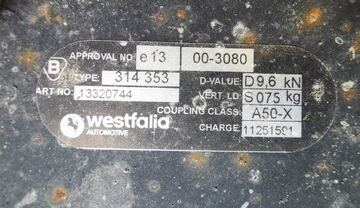 OPEL ASTRA IV J KOMBI ZAŘÍZENÍ(HÁK) TÁŽNÝ ODEPÍNACÍ WESTFALIA DEMONTÁŽ