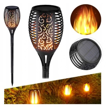 LAMPA SOLARNA LED POCHODNIA EFEKT PŁOMIEŃ OGIEŃ 66