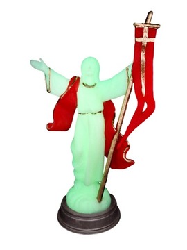 Ozdoba Wielkanoc Zmartwychwstały Figurka Jezus 15 cm ŚWIECĄCA W CIEMNOŚCI