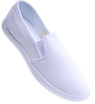 MATERIAŁOWE WSUWANE TENISÓWKI DAMSKIE buty trampki slip on 14485 38