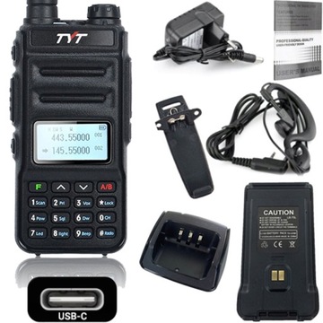 RADIOTELEFON SKANER POLICJA STRAŻ POGOTOWIE +USB-C