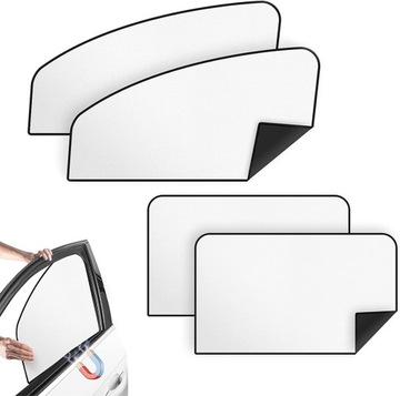 MAGNETYCZNA OCHRONA PRZED SŁOŃCEM DO SAMOCHODU x4