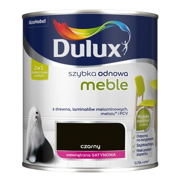 Farba Dulux Szybka Odnowa Meble 0,75L CZARNY