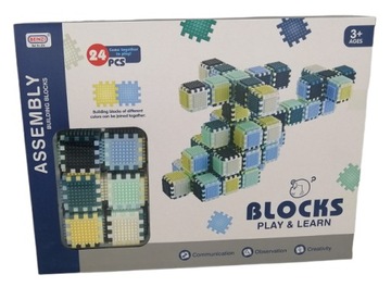 KLOCKI JEŻYKI BLOCKS EDUKACYJNE KREATYWNE 240 el