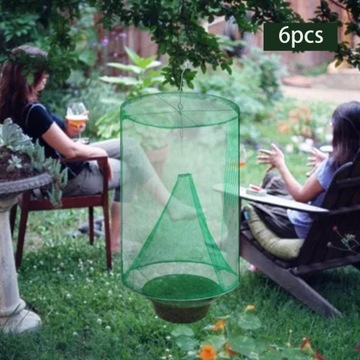 6 шт., клетка для ловли мух, летняя подвеска