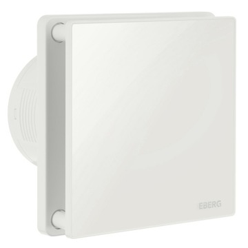 Wentylator łazienkowy EVO 100 biały Szklany panel Timer + klapa