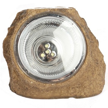 LAMPA SOLARNA KAMIEŃ brązowy lampka ogrodowa led lampy do ogrodu Goliat