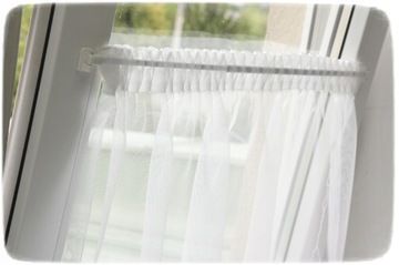 MINI KARNISZ 2 sztuki ZAZDROSTKI biały 40-60 cm