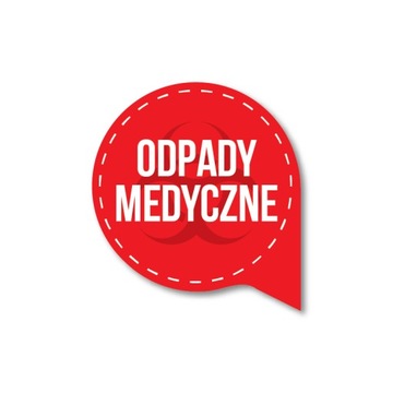 Naklejka recykling segregacja ODPADY MEDYCZNE 15cm