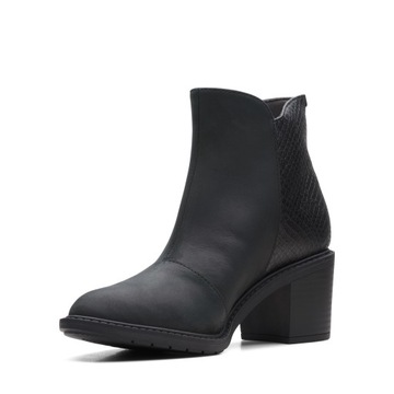 Женские ботильоны Clarks Scene Zip, кожа, черный 41