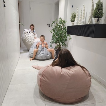 Worek/Pufa Królik dla dzieci do siedzenia i leżenia + haft