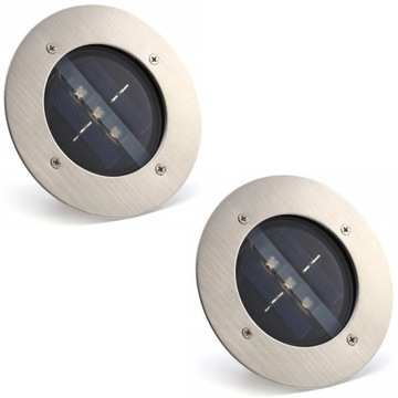 LAMPA SOLARNA LED NAJAZDOWA GRUNTOWA LAMPKI SOLARNE DO OGRODU 2 sztuki