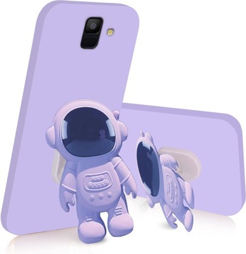ETUI SILIKON ASTRONAUT 6D DO SAMSUNG A6 2018 UCHWYT PODSTAWKA CASE + SZKŁO