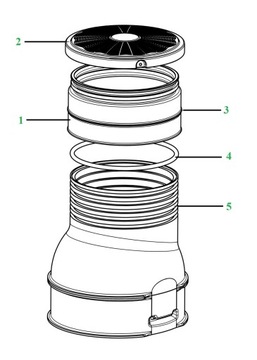 Телескопический удлинитель Marseplast для SW 1000, ZP600, ZP 800, SK 1000, ZP1200