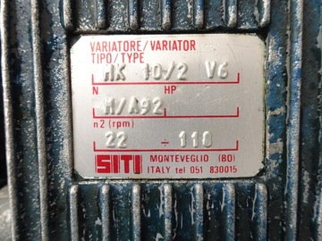 MOTOREDUKTOR Z REGULACJĄ OBROTÓW SITI HK 10/2 22-118 OBROTÓW 0,75KW