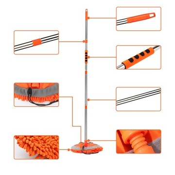 ЩЕТКА ДЛЯ АВТОМОЙКИ KIJU ТЕЛЕСКОП 157 СМ + 2 НАЧАЛКИ ШВАБРЫ