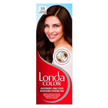 Londa Color Farba do Włosów Średni Brąz 5/0 Lśniący Kolor