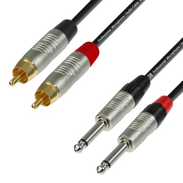 ADAM HALL K4TPC KABEL AUDIO 2x RCA - 2x JACK 0.9m