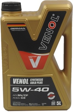 Olej VENOL 5W40 5L SYNTETYCZNY