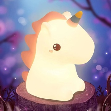 Cute Cuddly Lithium Battery 7 Colors Rgb Silicone Unicorn Children P~6372