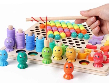 ДЕРЕВЯННЫЙ СОРТИРОВЩИК РЫБЫ ABABACUS ЦИФРЫ МОНТЕССОРИ