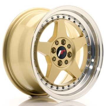 Japan Racing JR6 16x8 ET25 4x100 4x108 Gold komplet ceramika gratis