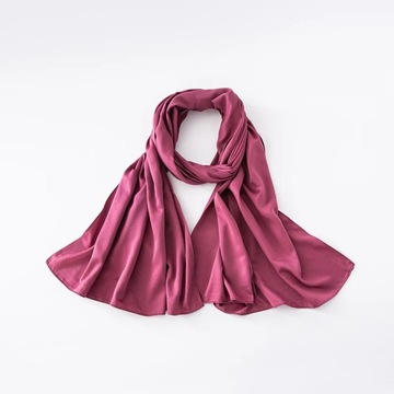 Large Square Scarf 110*110cm Kerchief Satin Muslim Hijabs for Women Scarf T