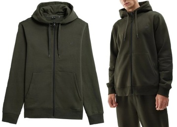 4F BLUZA MĘSKA SPORTOWA ROZPINANA KAPTUR TSWSM0774 KHAKI XL