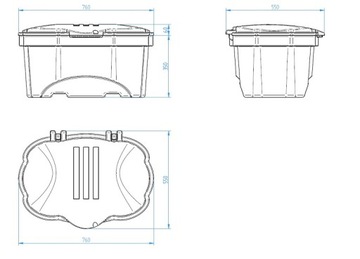 Контейнер для песка и соли, песочница, 70л.