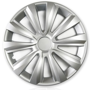 4 универсальных колпака Delta Silver, серебристые 15 дюймов, для автомобильных колес