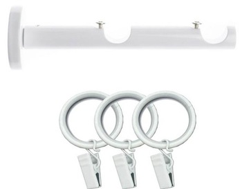 ДВОЙНОЙ МЕТАЛЛИЧЕСКИЙ КАРДИН 19+19ММ БЕЛЫЙ 260см НАБОР РАЗЛИЧНЫХ УЗОРОВ