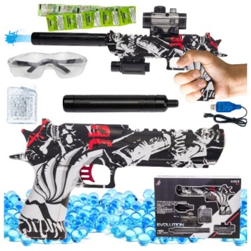 Bezpečná Pistole Na Gelové Kuličky Pro Děti, Usb Baterie, Sada