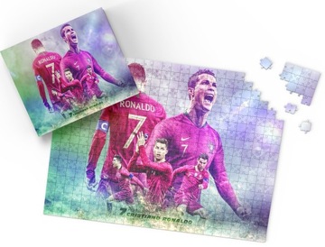PUZZLE - PIŁKA RONALDO PIŁKARZ - PREZENT NA ŚWIĘTA WZORY - 24 el + PUDEŁKO