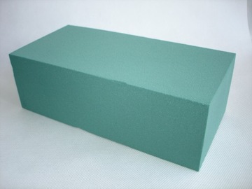 Цветочек БОЛЬШОЙ Влажная флористическая губка кирпично-зеленая пенопластовая 10 шт!