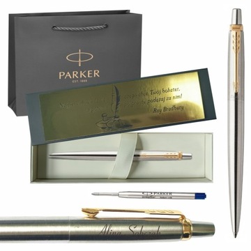 Długopis prezent PARKER JOTTER stalowy GT GRAWER