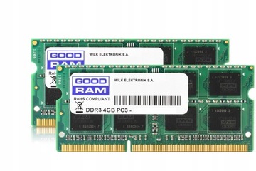 GOODRAM 8 GB 2x4 GB SODIMM DDR3 L 1600 MHz 1,35V