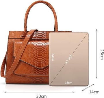 Женская сумка через плечо из лакированной кожи, искусственная кожа, структура крокодила.