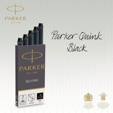 Картриджи для ручек Parker Long, 5 шт., черные.