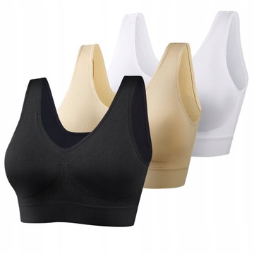 3x Biustonosz TOP SPORTOWY Stanik FITNESS S-6XL