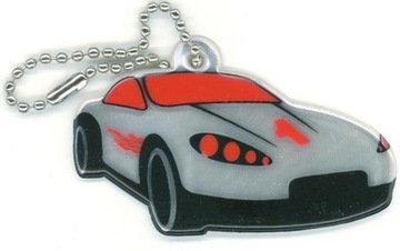 ODBLASKOWA ZAWIESZKA BRELOK ODBLASK GADŻET PRZYWIESZKA Z ŁAŃCUSZKIEM AUTO