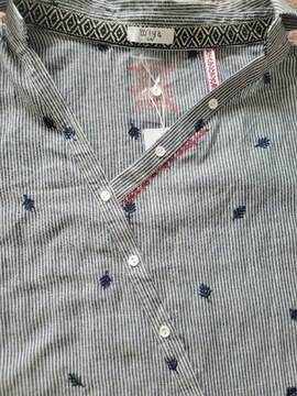 WIYA Koszula bluzka paski oversize luźna 36 S/38 M