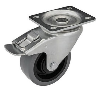 Комплект 100 мм, 4 шт. Резиновое колесо STRONG, шарик 600 кг.