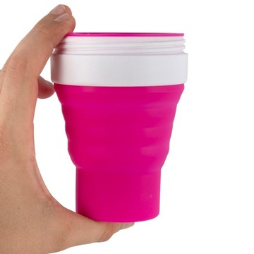 СКЛАДНАЯ компактная силиконовая дорожная кружка