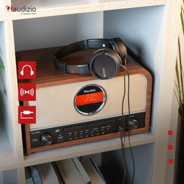 Домашний радиоприемник RETRO DAB+/FM с проигрывателем компакт-дисков BT