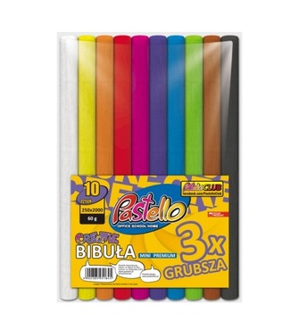 Zestaw Bibuła Mini 250x2000 3x Grubsza Pastello
