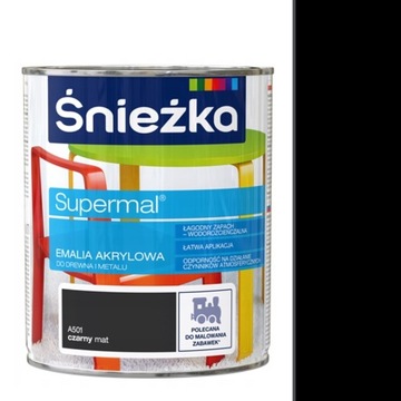 Emalia Akrylowa MATOWA 800ml CZARNA A501 Śnieżka