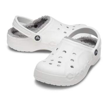 CROCS 205969 KLAPKI BIAŁE Z OCIEPLENIEM 36-37 ŻGB