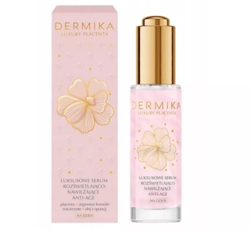 DERMIKA LUXURY PLACENTA LUKSUSOWE SERUM ROZŚWIETLAJĄCO-NAWILŻAJĄCE 30ML